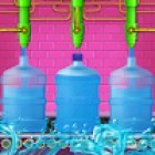 Завод минеральной воды: бутылки с чистой водой