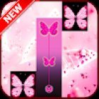 Розовая бабочка Фортепианная плитка 2018