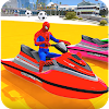 Superheroes Jet Ski Stunts: Top Speed Racing Games